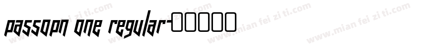 passopn one regular字体转换